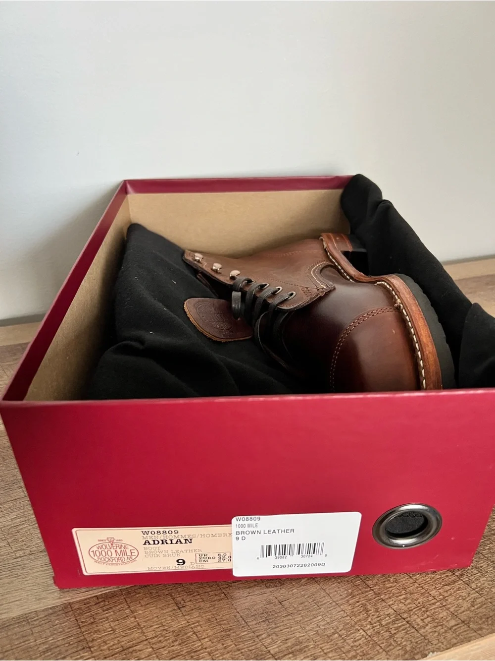 Wolverine Brown Leather Cap-Toe Lace-Up Boots